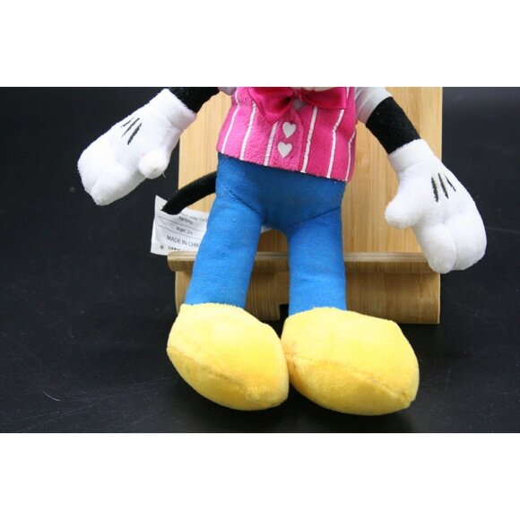 ⚡ Disney Mickey Mouse Valentines Day Plush Pink Heart Vest Small 9" BEANIE ⚡ - Picture 6 of 12